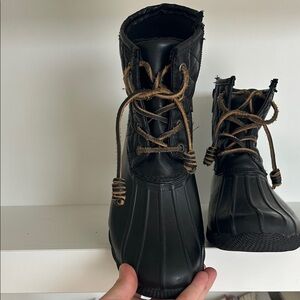 Steve Madden Quilted Black Women's Duck Boots